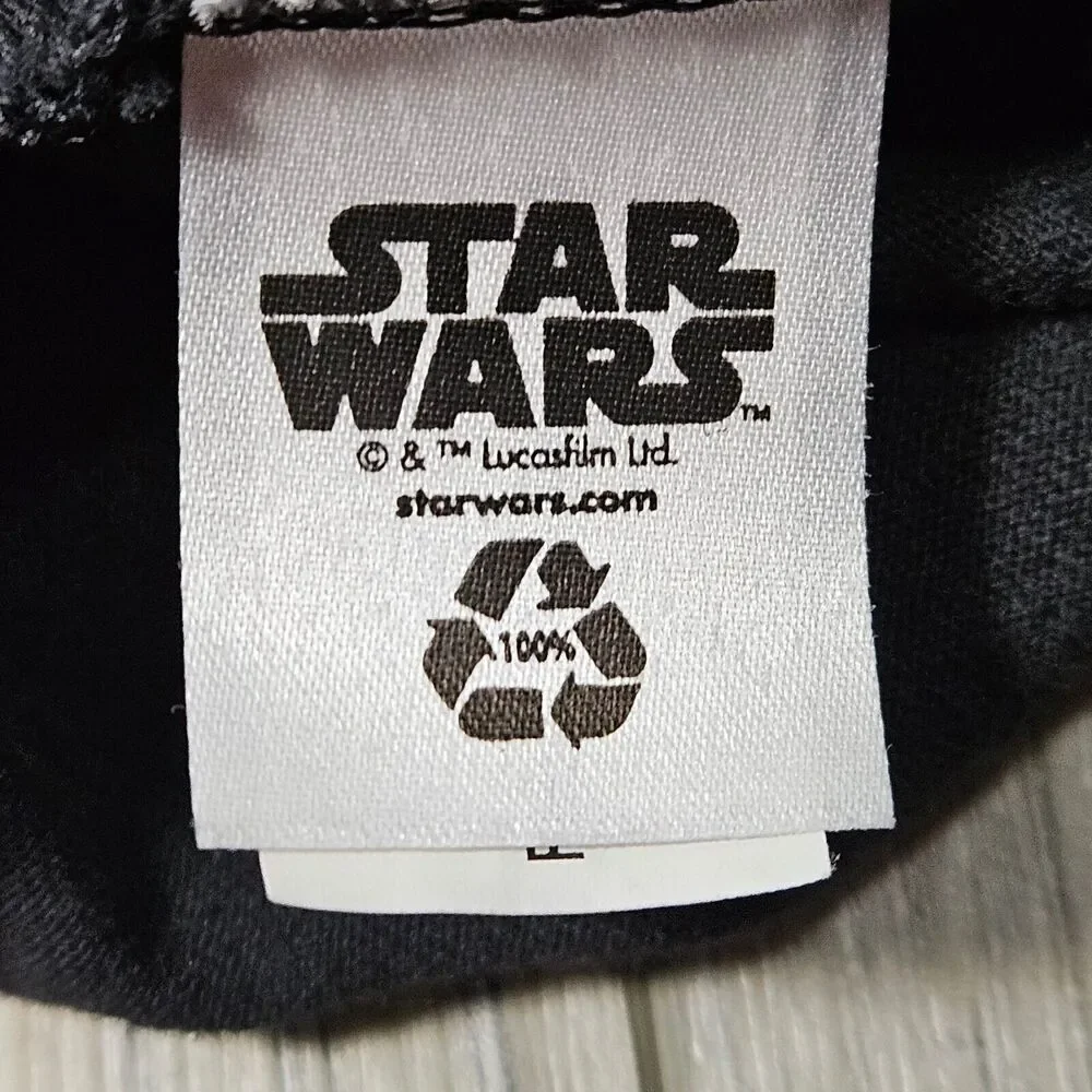 Disney Star Wars Princess Leia Tsum Tsum Womens XL Black T Shirt Yellow Splatter - Picture 4 of 5